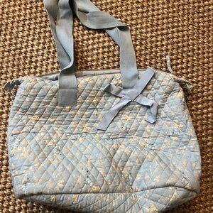 LoveShackFancy Light Blue Quilted Tote